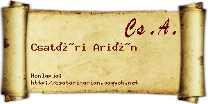 Csatári Arián névjegykártya